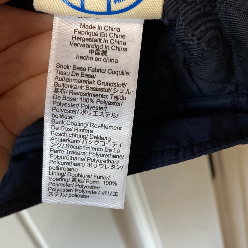 J. Crew Navy Quilted Bomber Jacket with Contrast Collar - Picture 12 of 13